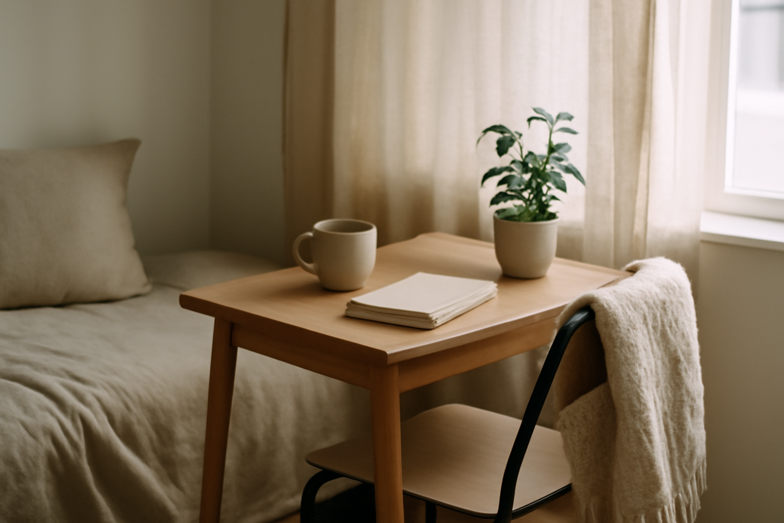 Détails de mobilier gain de place et rangements sur mesure pour studio moderne et fonctionnel