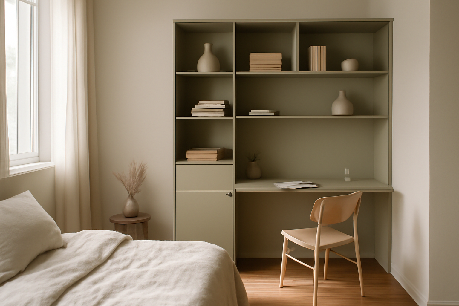 Conseils pour aménager un studio 20 m² — lit escamotable, table pliante, dressing compact et solutions gain de place efficaces